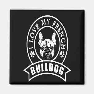 Imán Frenchie Gift Me encanta mi Bulldog francés
