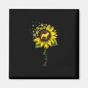 Imán Frenchie Sunflower Mom Bulldog francés Lover Gift