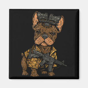 Imán Frenchie Táctico Perro Divertido Bulldog Con Nvg M