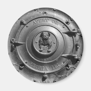 Imán Frente del Tractor Vintage de Vapor.