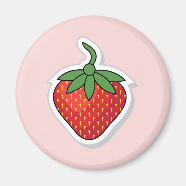 Imán Fresa dulce rojo (Frente)