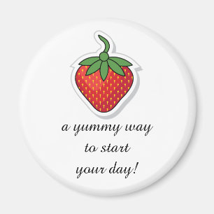 Imán Fresa dulce rojo - frase de edición