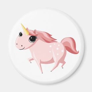 Imán Fresa el unicornio rosado