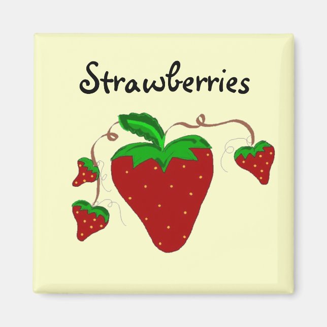Imán Fresas En Las Vides (Frente)