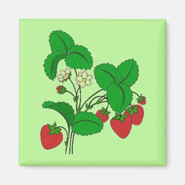 Imán Fresas para el desayuno (Frente)