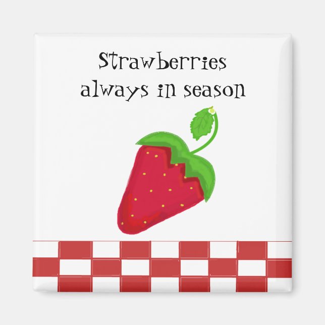 Imán Fresas Siempre de Temporada (Frente)