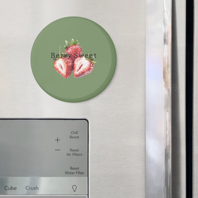 Imán Fresas Verde Oliva Dulce a Frutas   (In situ (nevera))