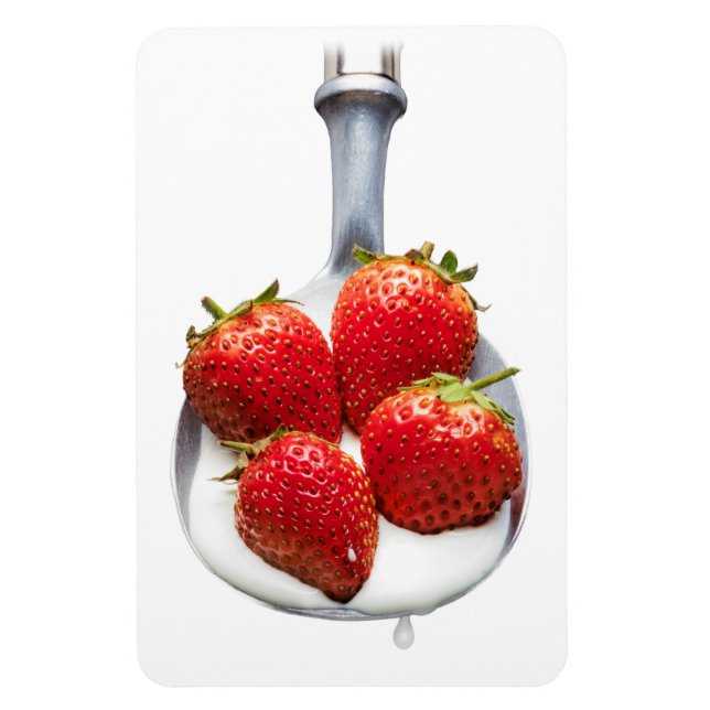 Imán Fresas y Crema (Vertical)