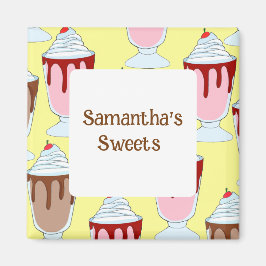 Imán Fresas Y Lechones De Chocolate