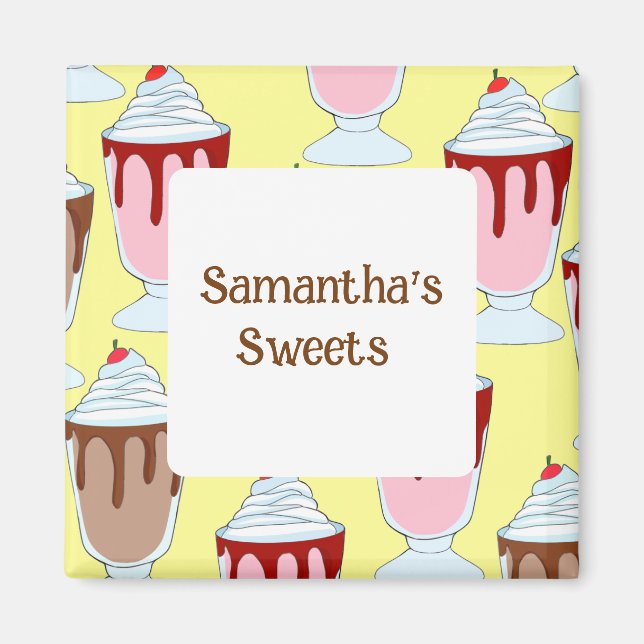 Imán Fresas Y Lechones De Chocolate (Frente)