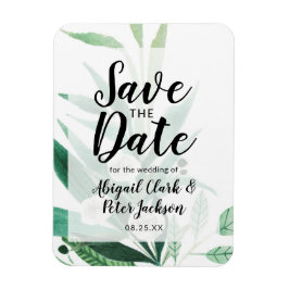 Imán Fresco Foliage Botanical Watercolor Save the Date