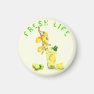 Imán fresco para beber limón - Texto Personalizado