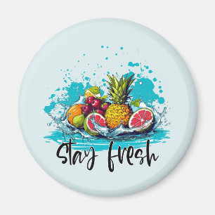 Imán Fresco resistente - Verano - Frutas tropicales acu