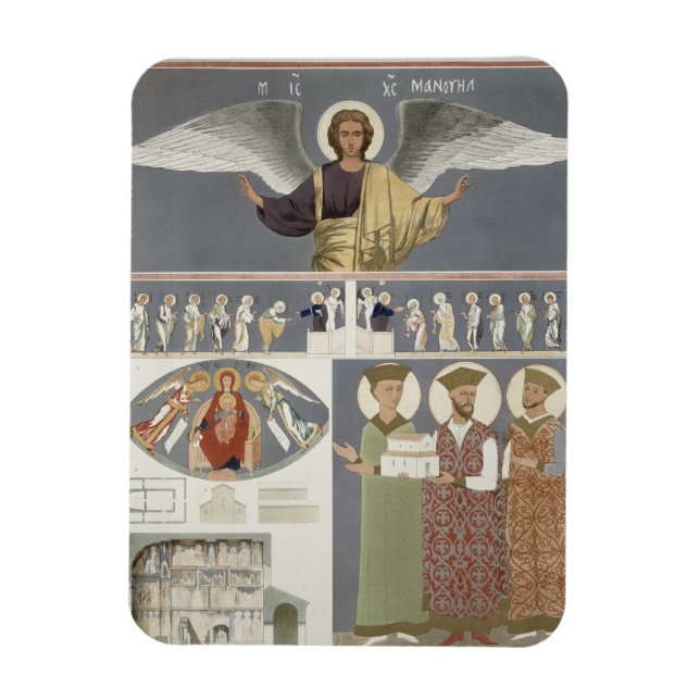 Imán Frescos de la Iglesia Ortodoxa de Nekrssi cerca (Vertical)