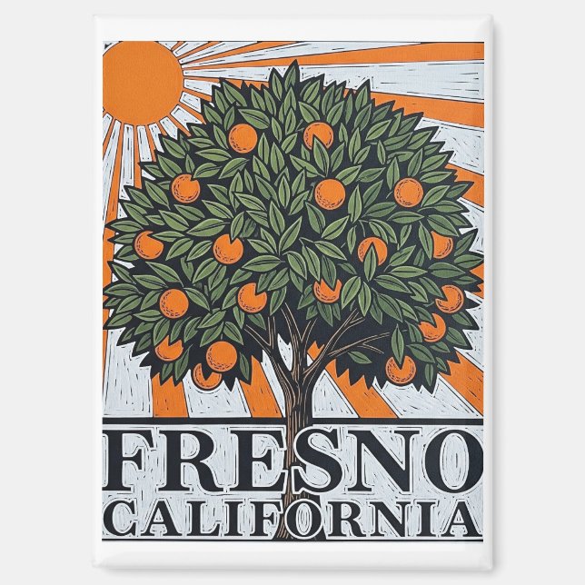 Imán Fresno California Central Valley (Anverso)