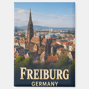 Imán ✈️ Friburgo Alemania Regalo de viaje 🏛️