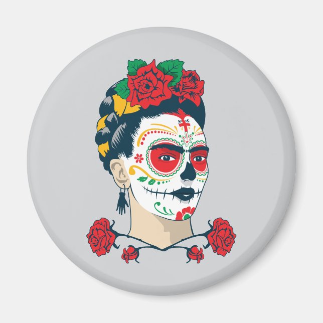 Imán Frida Kahlo | El Día de los Muertos (Frente)
