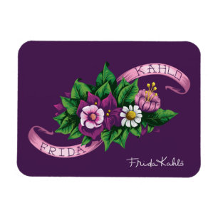 Imán Frida Kahlo   Purple Floral Bouquet