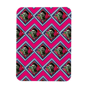 Imán Frida Kahlo Retro Denim Diamond