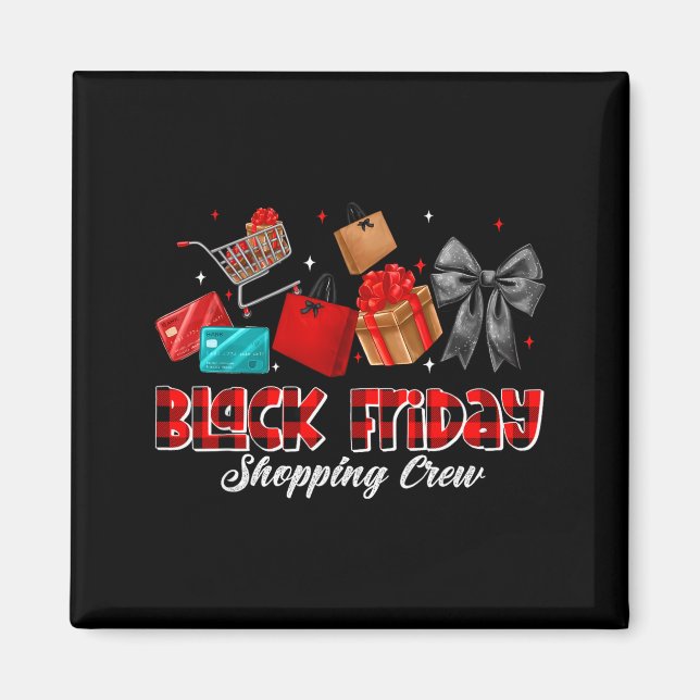 Imán Friday Shopng Squad Christmas Black Shopng Family  (Frente)