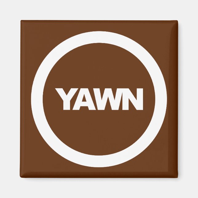 Imán Fridge Coffee Yawn Brand (Frente)