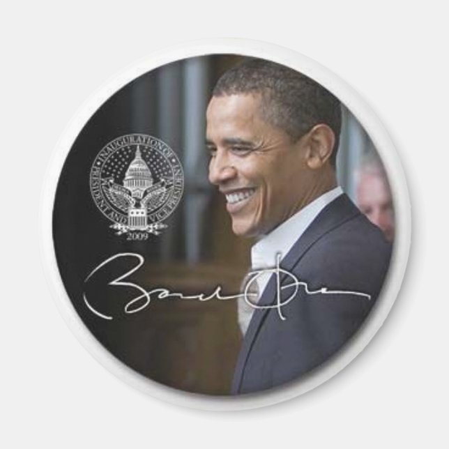 Imán Fridge de firma Obama - Personalizado (Frente)