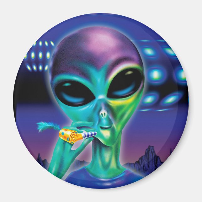 Imán Fridge Magnet Alien me lleva a tu Fiesta (Frente)