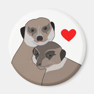 Imán Fridge-Magnet "Meerkats in Love"