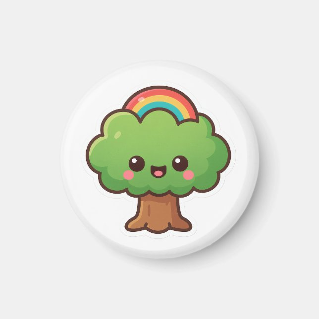 Imán Friendly Kawaii Tree (Frente)