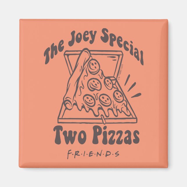 Imán FRIENDS™ | Cita de Pizza de Joey (Frente)