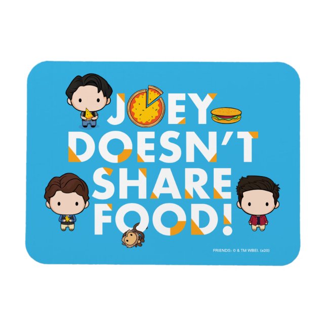 Imán FRIENDS™ | Joey No Comparte Comida Chibi (Horizontal)