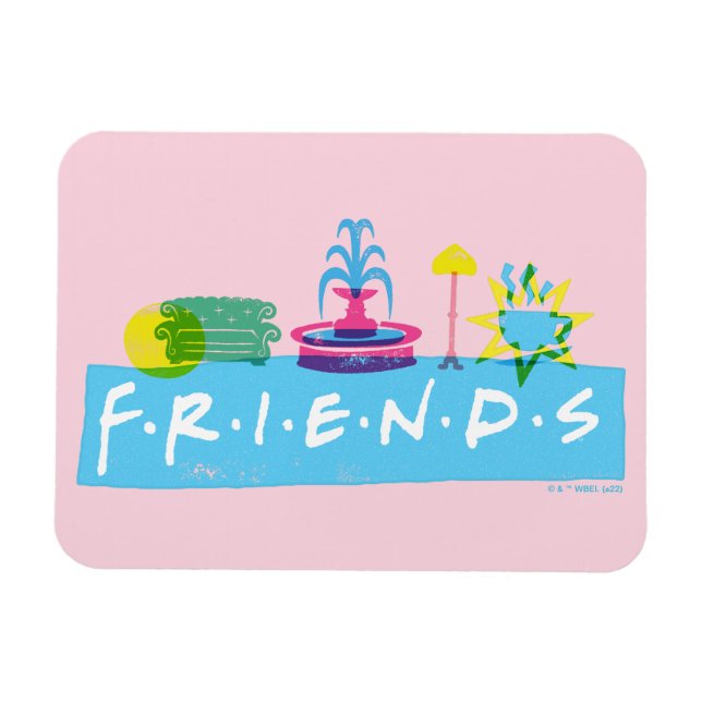 Imán FRIENDS™ | Logotipo con iconos (Horizontal)
