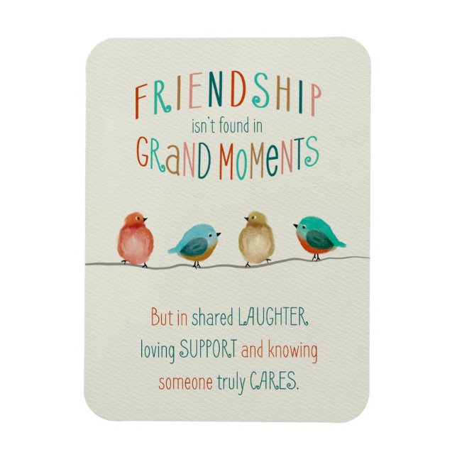 Imán Friendship Birds Shared Laughter and Support  (Vertical)