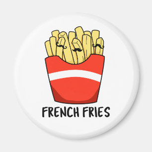 Imán Fries francesas cuelgan un bollo de comida rápida