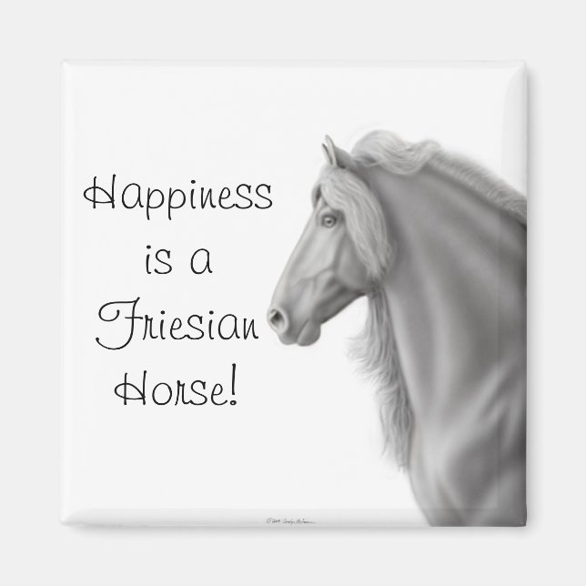 Imán Friesian Horse Magnet (Frente)