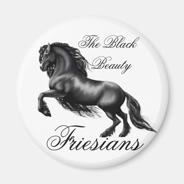 Imán Friesianos, letra negra (Frente)