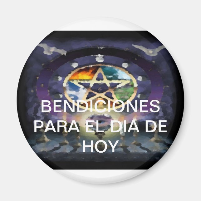 Imán Frigo-Pin De La Suerte Coleccion Bendicion Wicca (Frente)