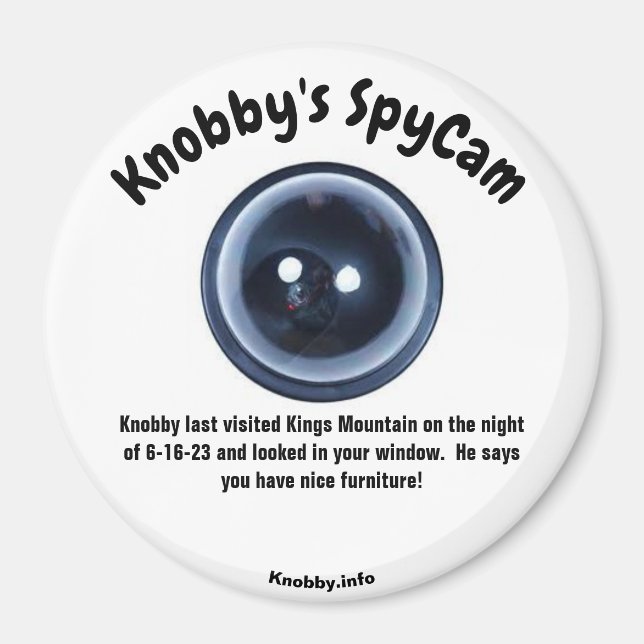 Imán Frigorífico divertido de Knobby's SpyCam Kings Mou (Frente)
