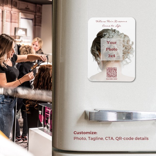 Imán Frigorífico promocional de los peinados de moda (Chic Bridal Hairstyles Promotional Fridge Magnet)