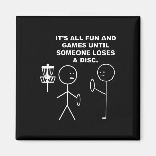 Imán Frisbee de Disc Golf Stickman Figura de Palos Humo