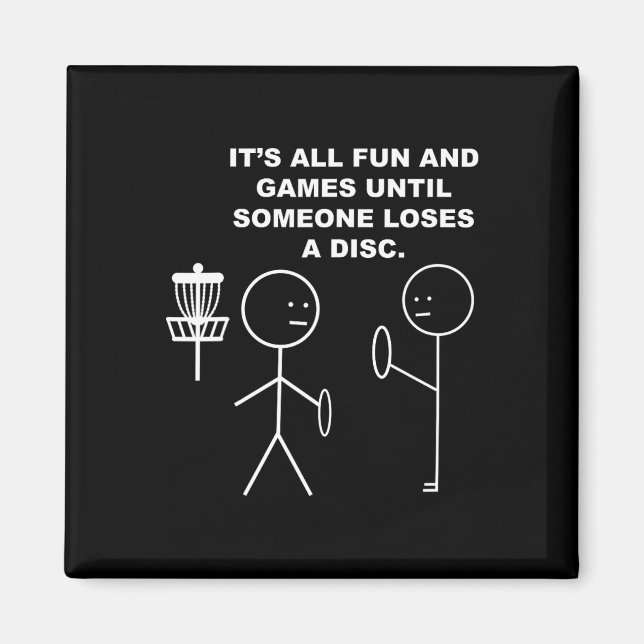 Imán Frisbee de Disc Golf Stickman Figura de Palos Humo (Frente)