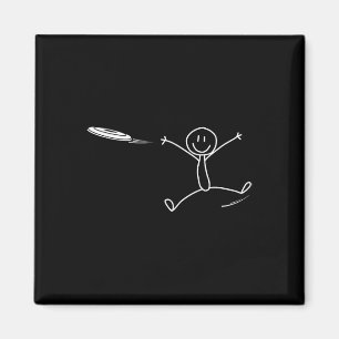 Imán Frisbee Stickman Disc Golf Divertido Ultimate Fris