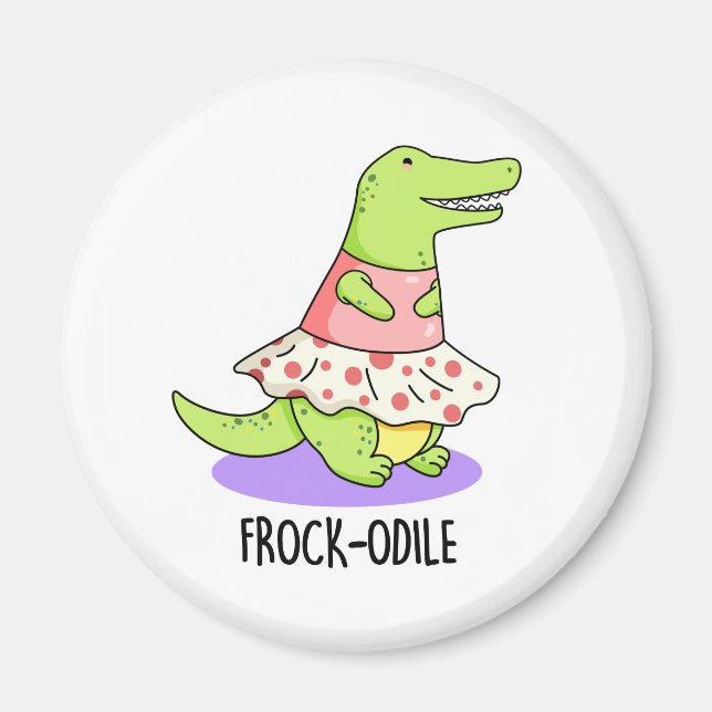 Imán Frock odile Funny Crocodile Pun (Frente)