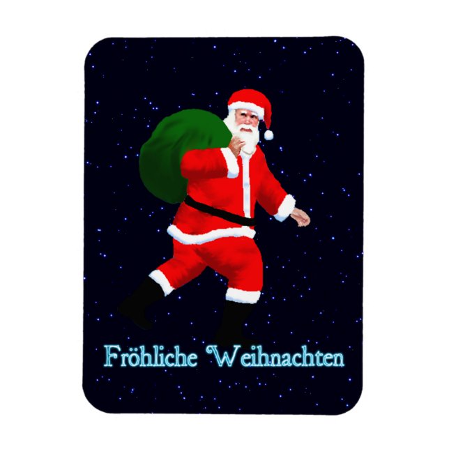 Imán Froehliche Weihnachten - Santa Claus (Vertical)