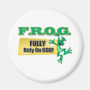 IMÁN FROG CHRISTIAN ACRONYM CONFIANDO PLENAMENTE EN DIO