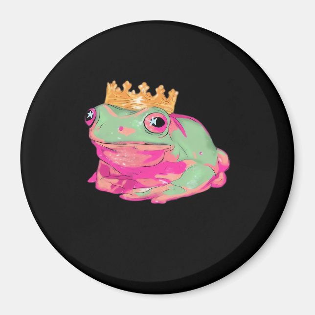 Imán Frog King Funky Meme Classic Style (Frente)