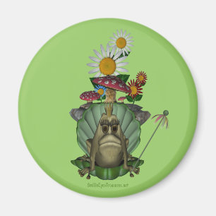 Imán Frog Princess On Throne Cute Magnet
