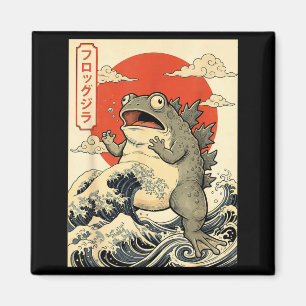 Imán Frogzilla Arte Japonés Funny Frog Meme Hombres Muj