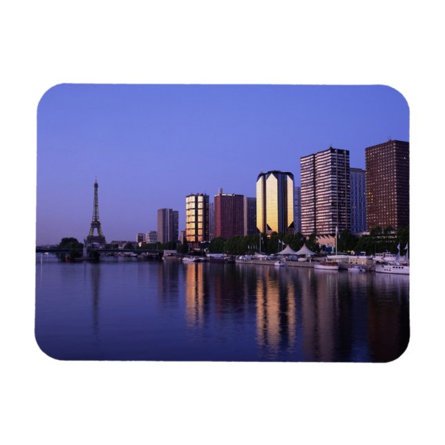 Imán Front du Seine y la Torre Eiffel, París, Francia (Horizontal)