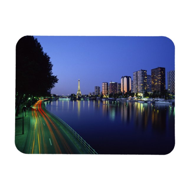 Imán Front du Seine y la Torre Eiffel, París, Francia 2 (Horizontal)